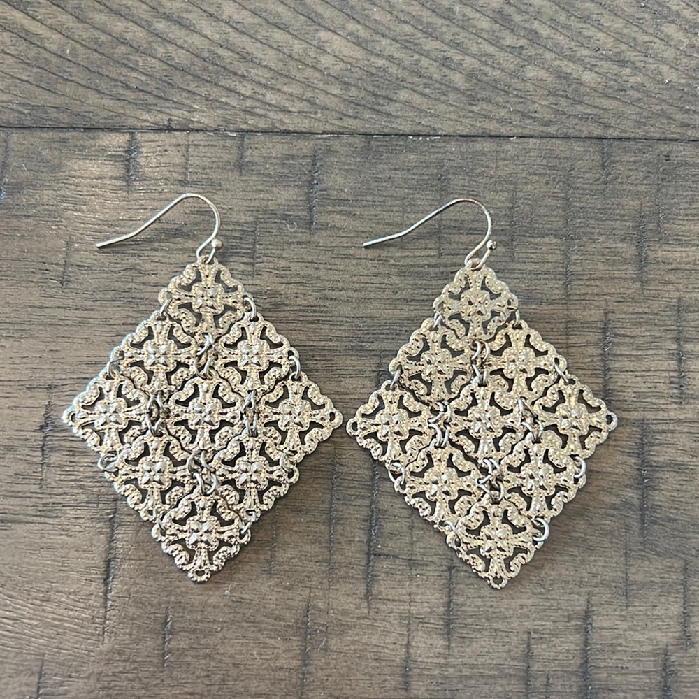 Gold Triangle Earrings